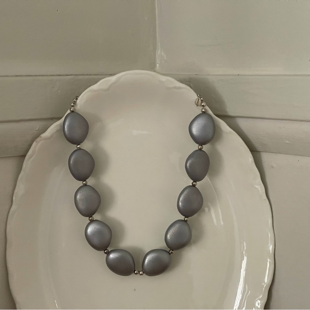 Chicos Silver tone necklace.